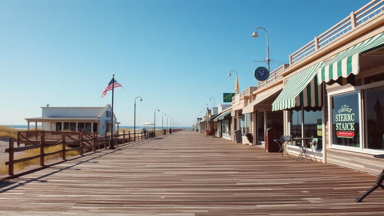 San Francisco Premium Outlets — shoreline boardwalk shopping strip