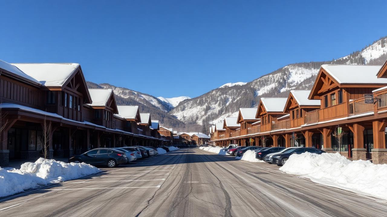Boise Factory Outlets — snowbound mountain outlet center